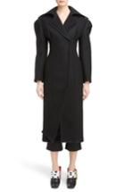 Women's Jacquemus Oversize Lapel Wool Coat Us / 36 Fr - Black