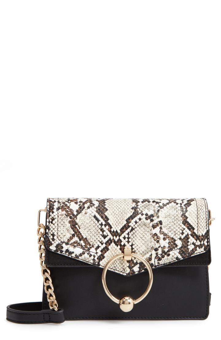 Topshop Selina Snake Effect Crossbody Bag -