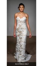 Women's Anna Maier Couture Collette Strapless Silk & French Lace Gown, Size In Store Only - Ivory