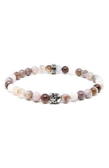 Men's Room101 Agate Buddha Stretch Bracelet
