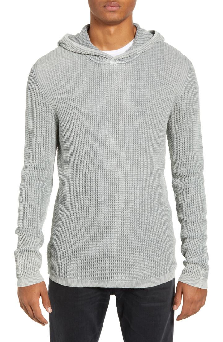 Men's John Varvatos Star Usa Acid Waffle Hoodie - Grey