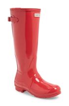 Women's Hunter Adjustable Back Gloss Rain Boot M - Green