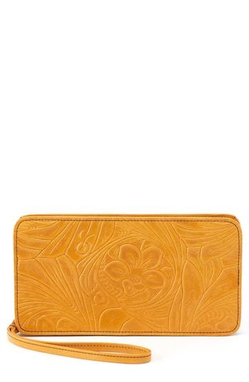 Women's Hobo Avis Leather Wallet - Yellow