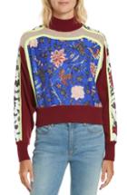 Women's Diane Von Furstenberg Woven Front Sweater - Red