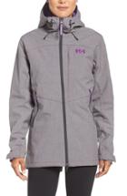 Women's Helly Hansen 'paramount' Water Repellent Softshell Parka - Grey