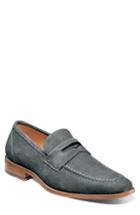 Men's Stacy Adams Colfax Apron Toe Penny Loafer .5 M - Grey