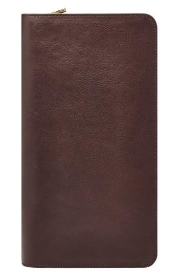 Fossil Leather Zip Passport Case -