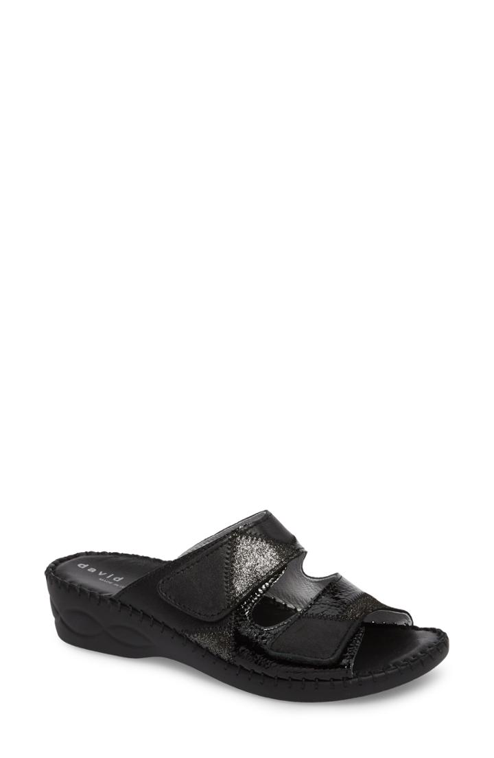 Women's David Tate Flex Slide Sandal W - Black