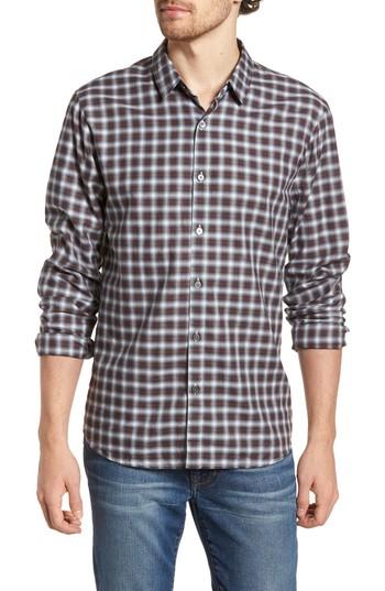Men's James Perse Regular Fit Plaid Sport Shirt (xs) - Orange