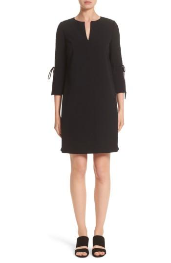 Women's Lafayette 148 New York Deandra Tie Sleeve Shift Dress - Black