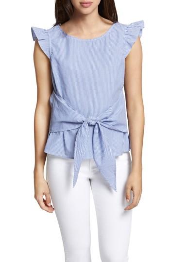 Women's Sanctuary Tea Time Tie Front Top - Blue