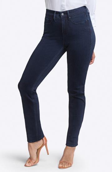 Petite Women's Curves 360 By Nydj Slim Straight Leg Jeans P - Blue