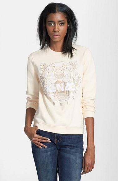 Women's Kenzo Embroidered Tiger Cotton Sweatshirt