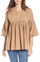 Women's Codexmode Pleated Swing Top - Beige