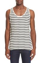 Men's Saturdays Nyc Nick Stripe Tank - White