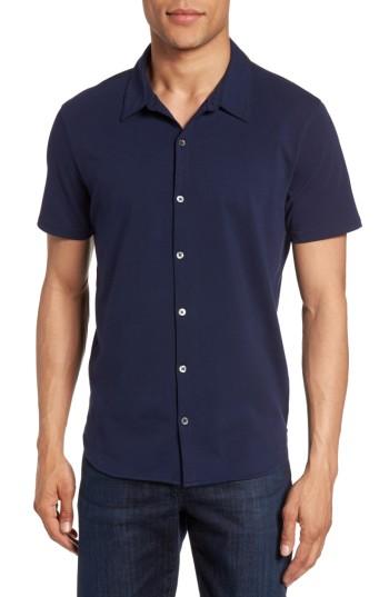 Men's Zachary Prell Knit Short Sleeve Sport Shirt - Blue