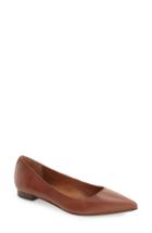 Women's Frye 'sienna' Pointy Toe Ballet Flat M - Brown
