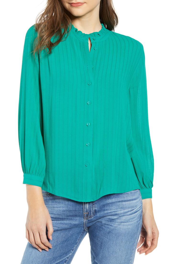 Women's Treasure & Bond Ruffle Collar Blouse