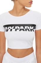 Women's Ivy Park Broken Logo Crop Top - White