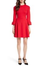 Women's Kate Spade New York Ponte Knit Fit & Flare Dress, Size - Red