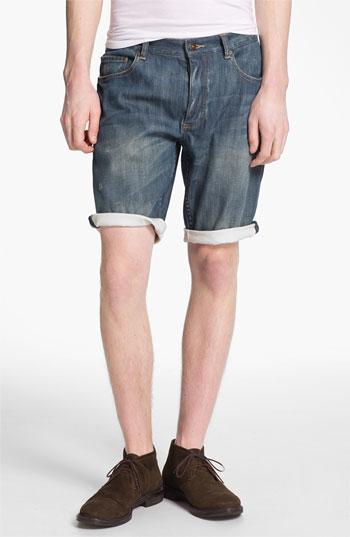 Topman Washed Denim Shorts