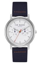 Men's Ted Baker London Brit Multifunction Leather Strap Watch, 40mm