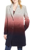 Women's Andrew Marc Ombre Two-button Car Coat - Grey