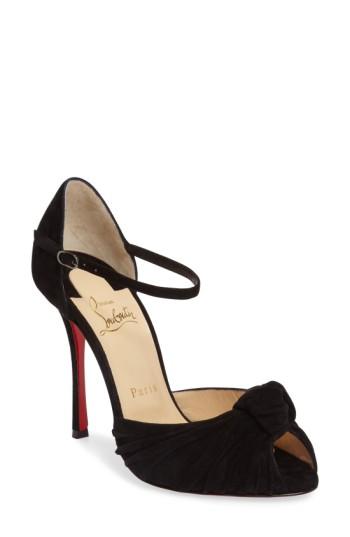 Women's Christian Louboutin Marchavekel Knot Sandal Us / 41eu - Black