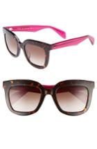 Women's Rag & Bone 52mm Rectangular Sunglasses - Havana Pink