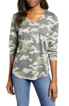 Women's Caslon Camo Knit Top - Green