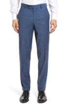 Men's Ted Baker London Jerome Flat Front Solid Wool & Cotton Trousers