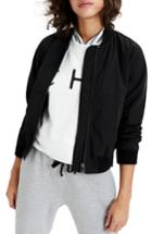 Women's Madewell Side Zip Bomber Jacket, Size - Black