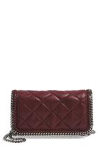 Stella Mccartney 'falabella' Quilted Faux Leather Crossbody Bag - Purple