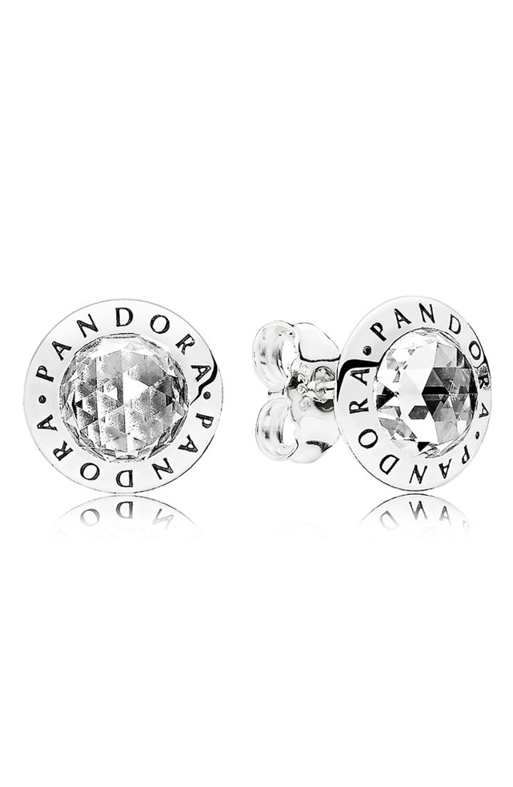Women's Pandora Radiant Logo Stud Earrings