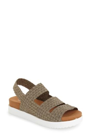 Women's Bernie Mev. 'crisp' Woven Platform Sandal Us / 40eu - Metallic