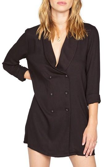 Women's Amuse Society Blazin Double Breasted Blazer - Black