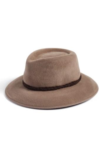Women's Eric Javits Anette Fur Felt Fedora - Beige