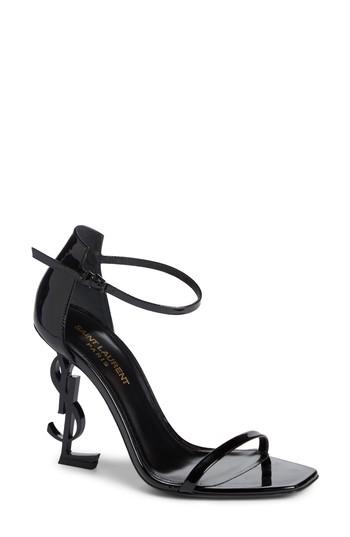 Women's Saint Laurent Opyum Ysl Ankle Strap Sandal Us / 35eu - Black