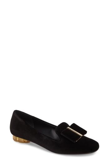 Women's Salvatore Ferragamo Flower Heel Smoking Loafer