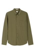 Men's J.crew Slim Fit Stripe Seersucker Sport Shirt - Green