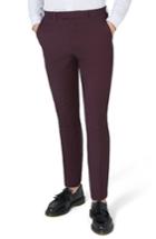 Men's Topman Skinny Fit Plum Suit Trousers X 32 - Purple