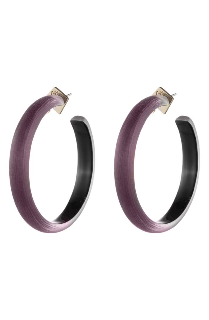 Women's Alexis Bittar Retro Gold Collection Large Lucite Hoop Earrings