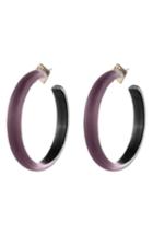 Women's Alexis Bittar Retro Gold Collection Large Lucite Hoop Earrings
