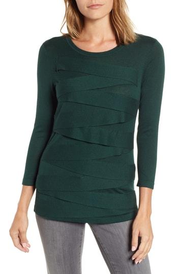 Women's Vince Camuto Zigzag Sweater, Size - Green