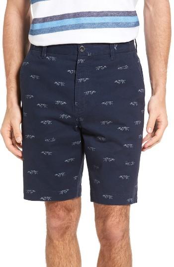 Men's Rodd & Gunn Lauriston Print Twill Shorts R - Blue