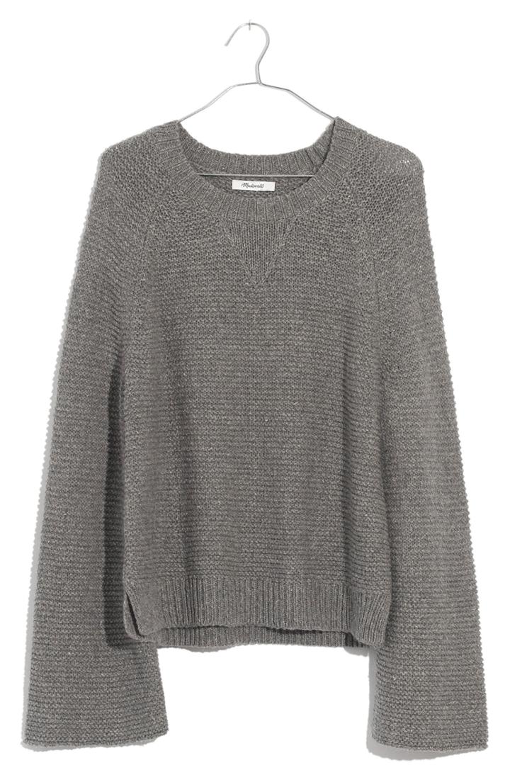 Women's Madewell Wide Sleeve Pullover Sweater - Grey