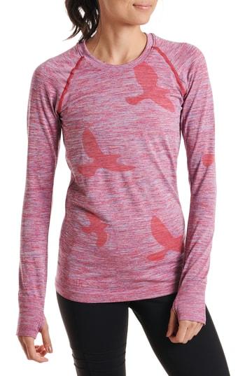 Women's Oiselle 'flyte' Long Sleeve Thumbhole Top - Blue