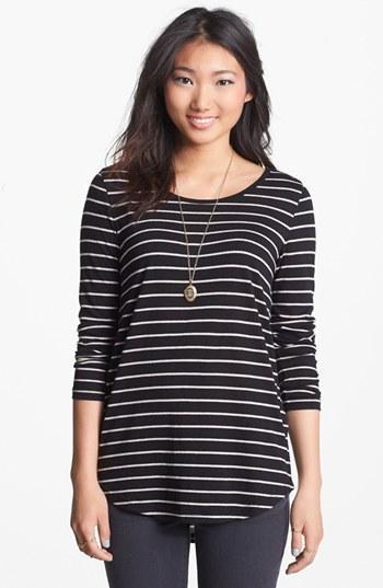 Rubbish Stripe Long Sleeve Tee (juniors) Tawny Stripe