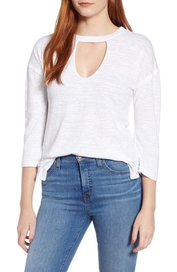 Women's Lucky Brand Choker Neck Top - White