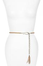 Women's Lodis Braided Tassel Belt - Taupe